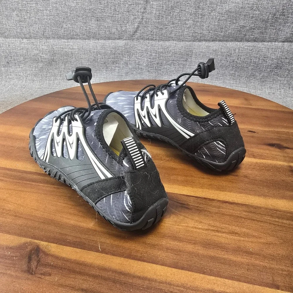 Kids Water Shoes Size 35 Gray & Black Beach Pool Swim Surf Quick Dry‎ Size 4